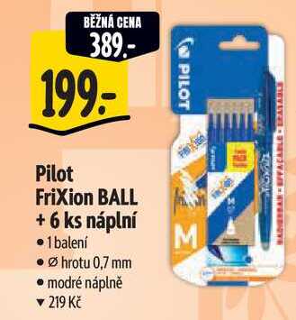 Pilot Frixion BALL + 6 ks náplní