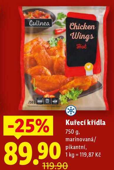 Kuřecí křídla, 750 g