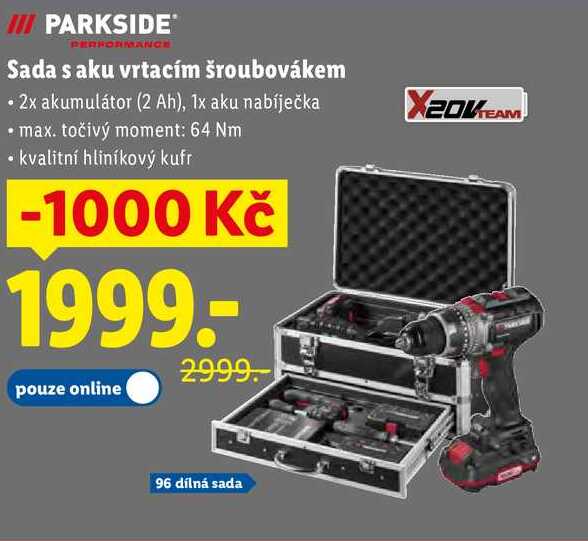 Sada s aku vrtacím šroubovákem