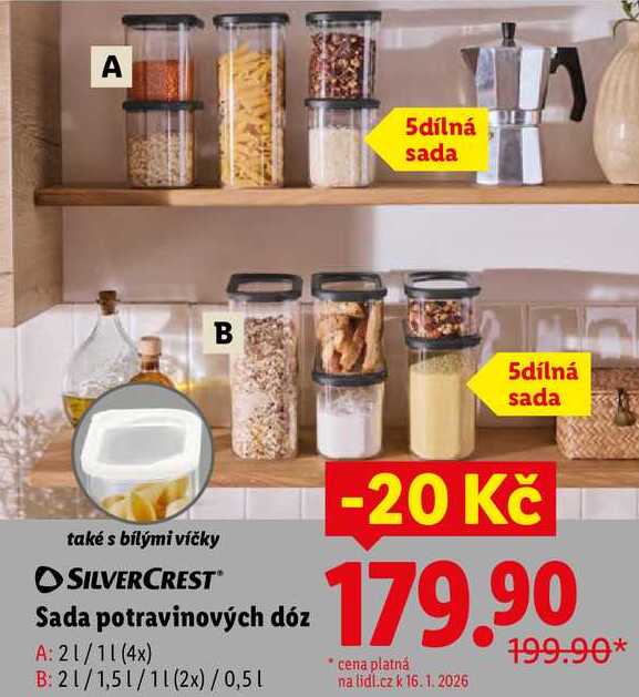 Sada potravinových dóz