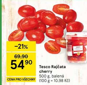 Tesco Rajčata cherry, 500 g. balená 