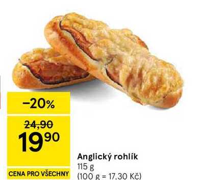 Anglický rohlík, 115 g  