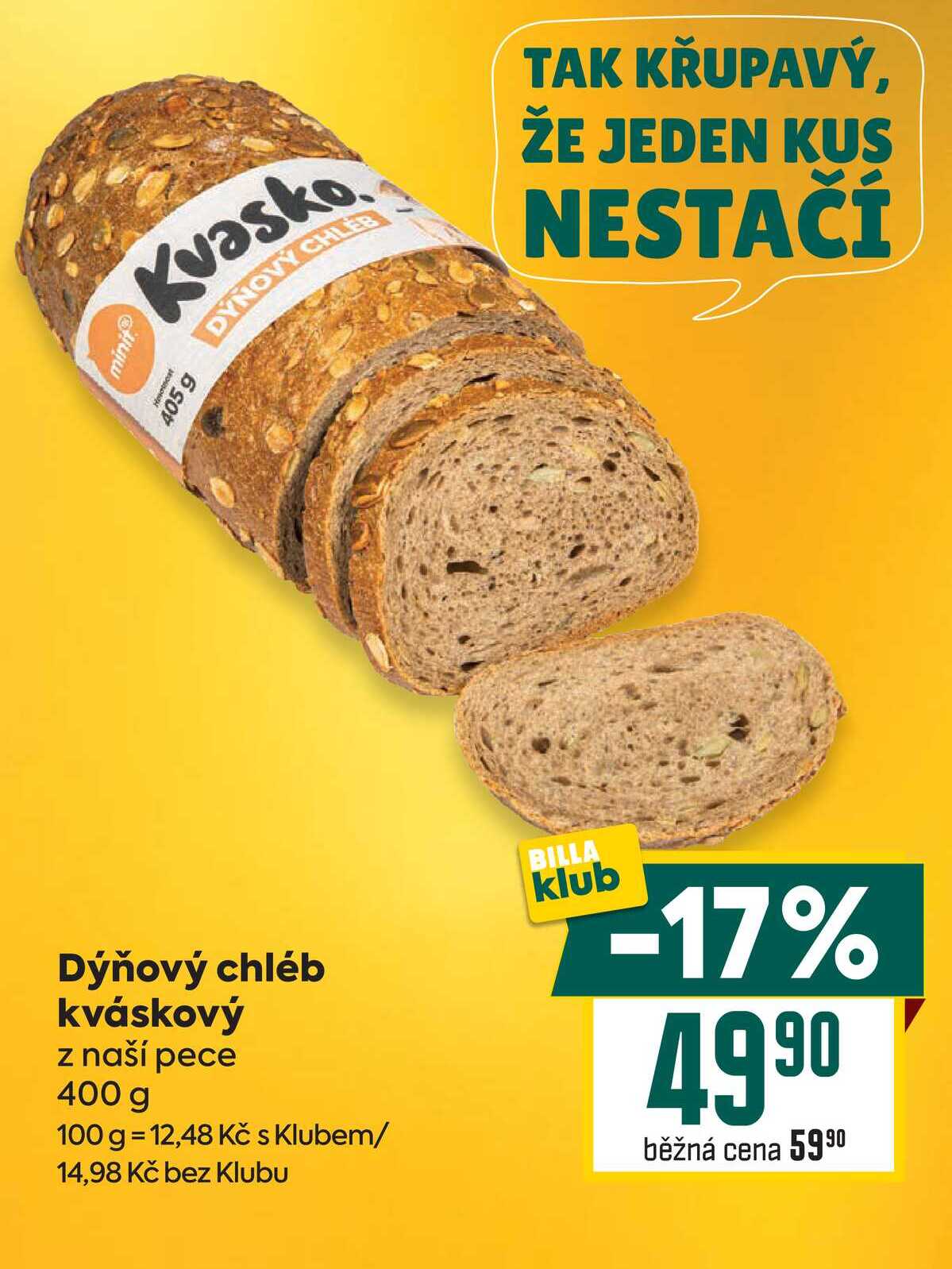 Dýňový chléb kváskový z naší pece 400 g