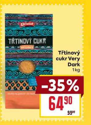 Třtinový cukr Very Dark 1kg v akci