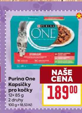 Purina One Kapsičky pro kočky 12× 85 g 