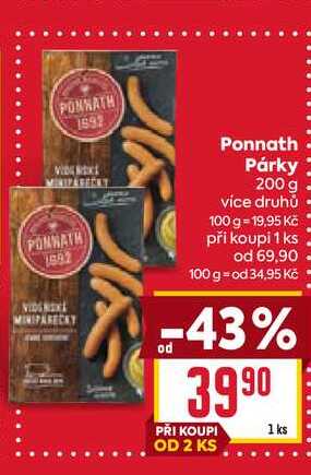 Ponnath Párky 200 g 