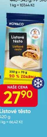 NOWACO Listové těsto 420 g