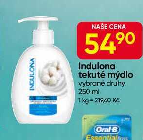 Indulona tekuté mýdlo vybrané druhy 250 ml 