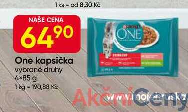 Purina One kapsička pro kočky vybrané druhy 4×85 g 