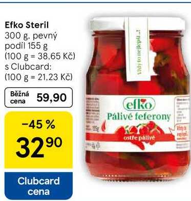 Efko Steril, 300 g. pevný podíl 155 g 