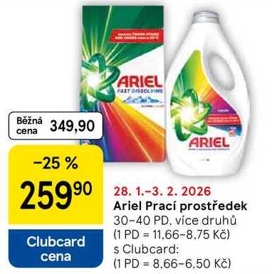 Ariel Prací prostředek, 30-40 PD, více druhů  