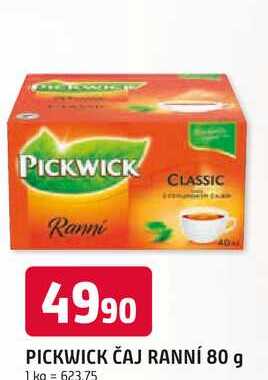 PICKWICK ČAJ RANNÍ 40 sáčků, 80 g