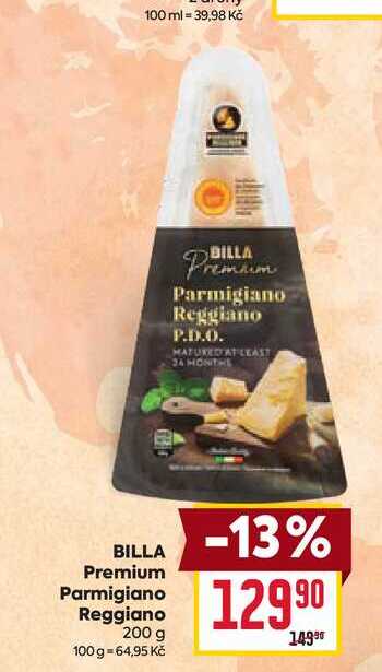 BILLA Premium Parmigiano Reggiano 200 g 