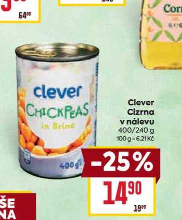 Clever Cizrna v nálevu 400/240 g