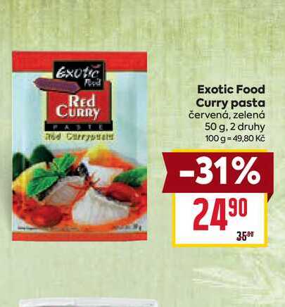 Exotic Food Curry pasta červená, zelená 50 g