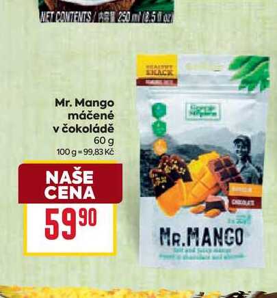 Mr. Mango máčené v čokoládě 60 g