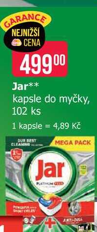 Jar kapsle do myčky, 102 ks