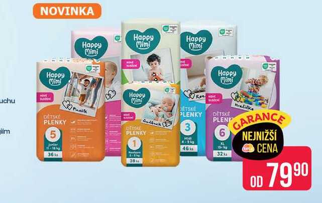 Happy Mimi DĚTSKÉ PLENKY, různé velikosti