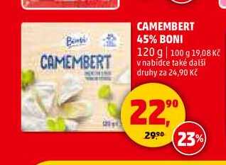 CAMEMBERT 45% BONI, 120 g 