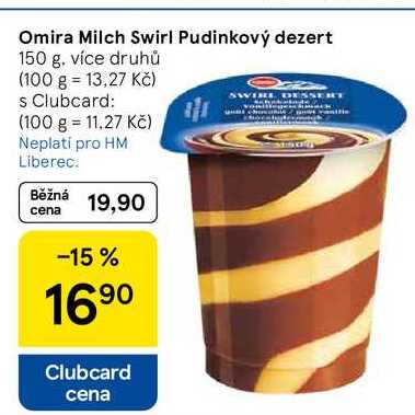 Omira Milch Swirl Pudinkový dezert, 150 g 