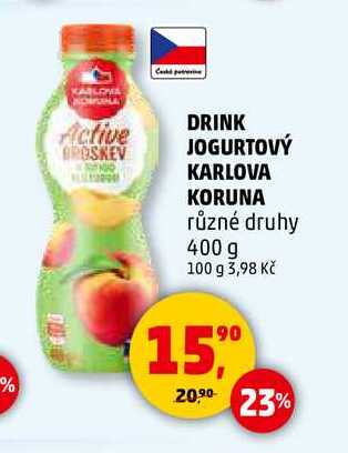DRINK JOGURTOVÝ KARLOVA KORUNA, 400 g