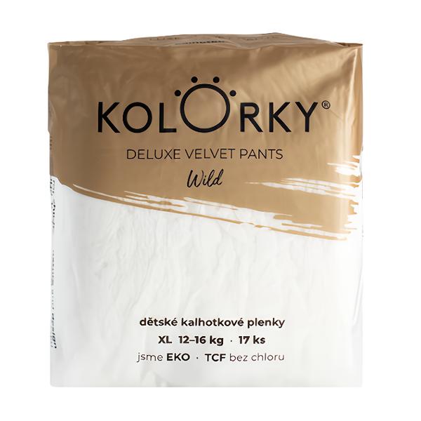 Kolorky Deluxe Velvet Pants Wild XL (12-16 kg) - jednorázové kalhotkové eko plenky