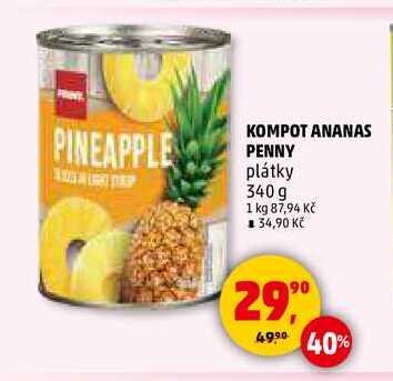 KOMPOT ANANAS PENNY, 340 g
