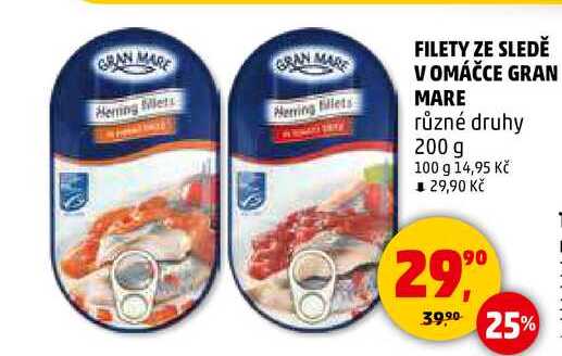 FILETY ZE SLEDĚ V OMÁČCE GRAN MARE, 200 g