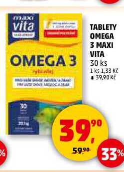 TABLETY OMEGA 3 MAXI VITA, 30 ks