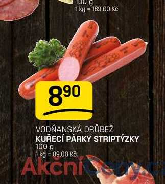 KUŘECÍ PÁRKY STRIPTÝZKY 100 g