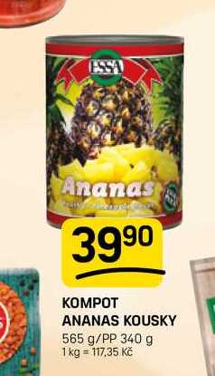KOMPOT ANANAS KOUSKY 565 g/PP 340 g 