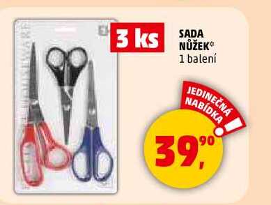 SADA NŮŽEK, 3 ks