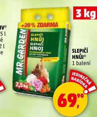 SLEPIČÍ HNŮJ, 3 kg