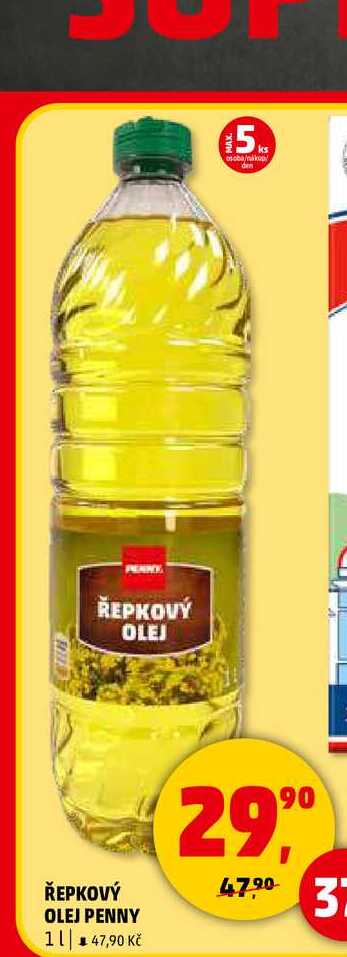 ŘEPKOVÝ OLEJ PENNY, 1 l