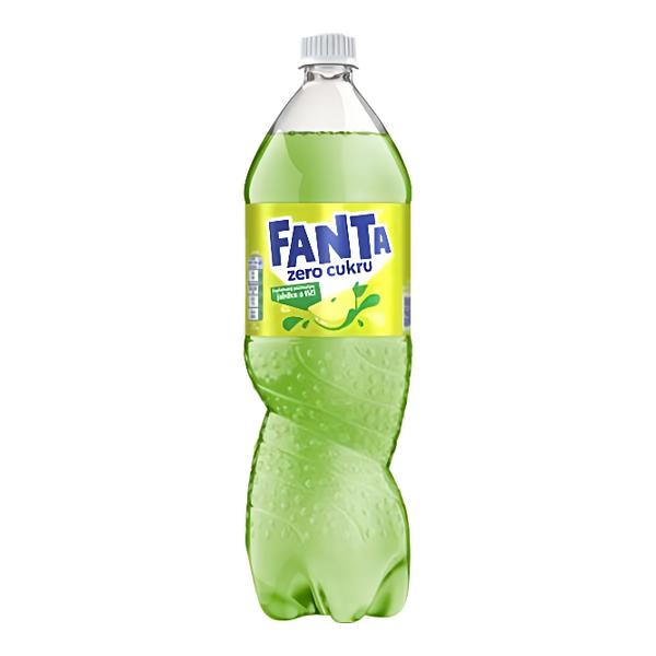 Fanta Zero cukru s příchutí jablka a liči