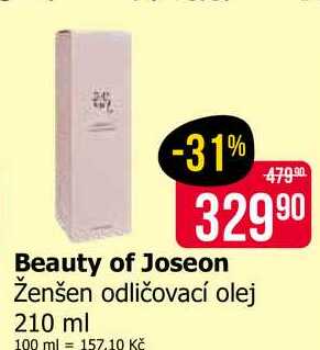 Beauty of Joseon Ženšen odličovací olej 210 ml