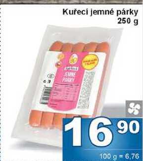 Kuřecí jemné párky 250 g