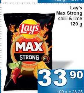 Lay's Max Strong chilli & lime 120 g