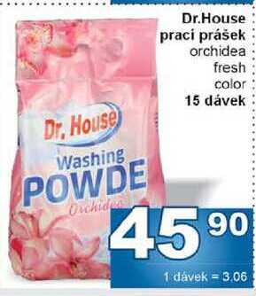 Dr.House prací prášek orchidea fresh color 15 dávek