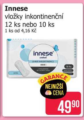 Innese vložky inkontinenční 12 ks