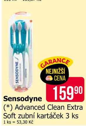 Sensodyne Advanced Clean Extra Soft zubní kartáček 3 ks