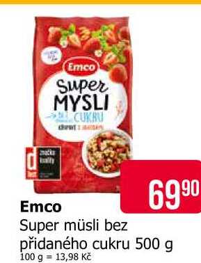 Emco Super müsli bez přidaného cukru 500 g 