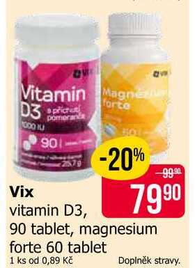 Vix vitamin D3, forte 90 tablet, magnesium forte 60 tablet 