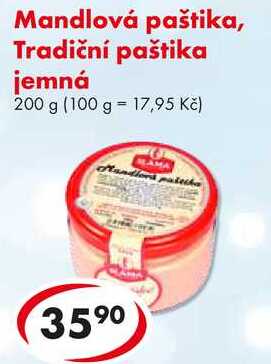Mandlová paštika, Tradiční paštika jemná, 200 g
