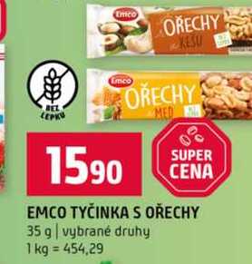 EMCO TYČINKA S OŘECHY 35 g vybrané druhy 