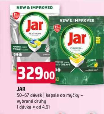 JAR GREASE 50-67 dávek kapsle do myčky vybrané druhy