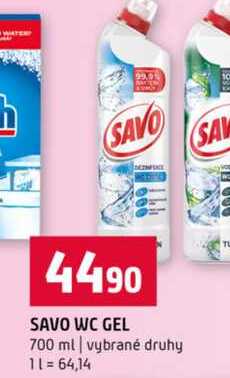 SAVO WC GEL 700 ml vybrané druhy 