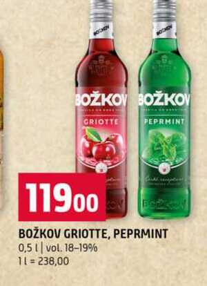 BOŽKOV GRIOTTE, PEPRMINT 0,5l vol. 18-19%