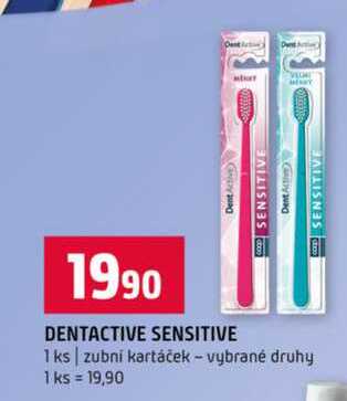 DENTACTIVE SENSITIVE 1 ks zubní kartáček vybrané druhy 