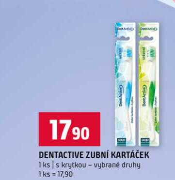 DENTACTIVE ZUBNÍ KARTÁČEK vybrané druhy 1 ks s krytkou 